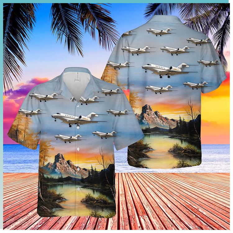 Cessna 750 Citation X landscape Hawaiian shirt and short men